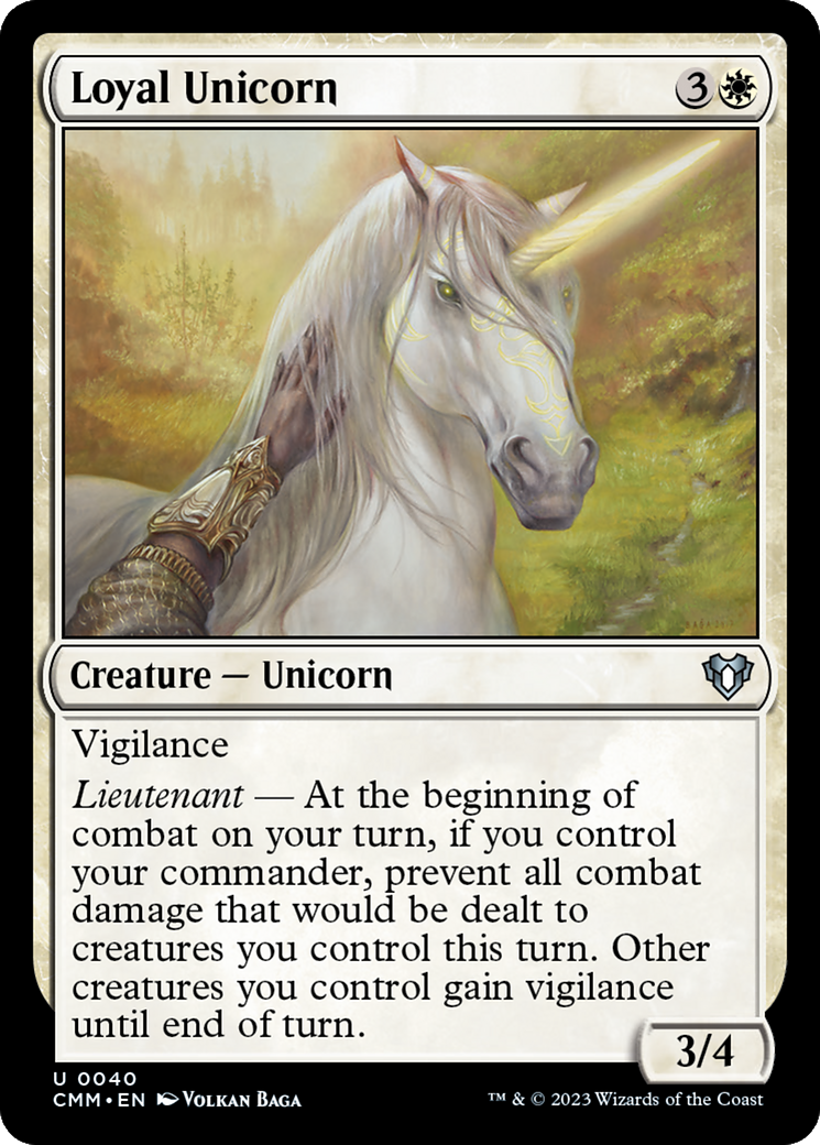 Loyal Unicorn [Commander Masters] | Cards and Coasters CA
