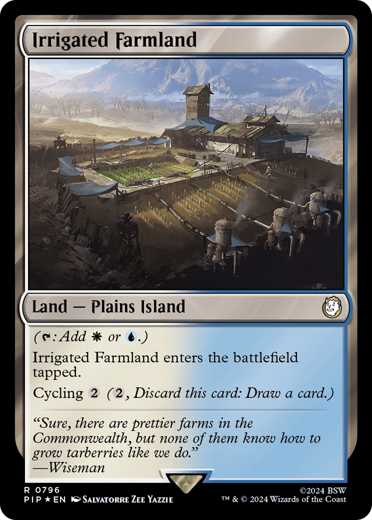 Irrigated Farmland (Surge Foil) [Fallout] | Cards and Coasters CA