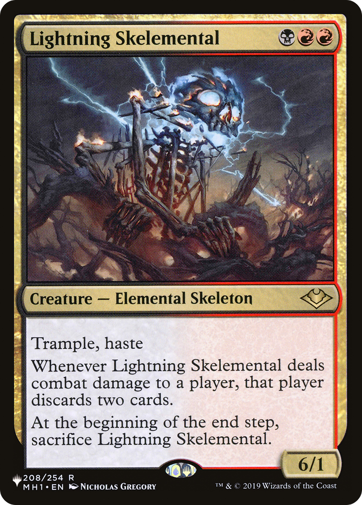 Lightning Skelemental [The List Reprints] | Cards and Coasters CA