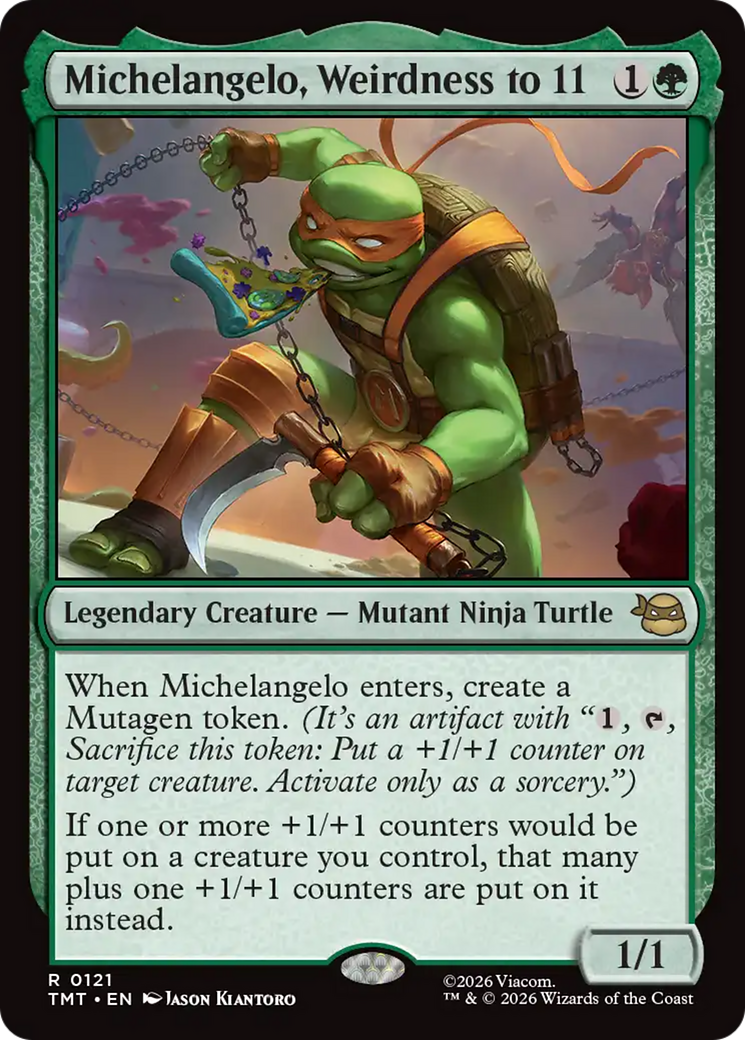 Michelangelo, Weirdness to 11 [Teenage Mutant Ninja Turtles] | Cards and Coasters CA