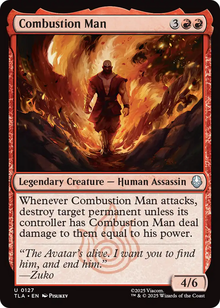 Combustion Man [Avatar: The Last Airbender] | Cards and Coasters CA