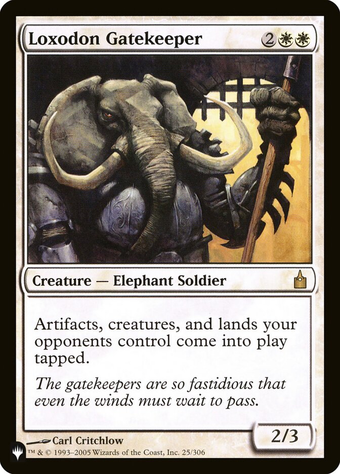 Loxodon Gatekeeper [The List] | Cards and Coasters CA