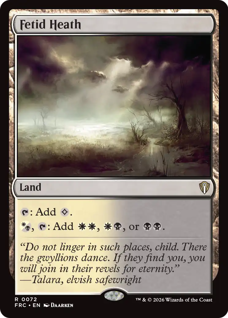 Fetid Heath [Reality Fracture Commander] | Cards and Coasters CA