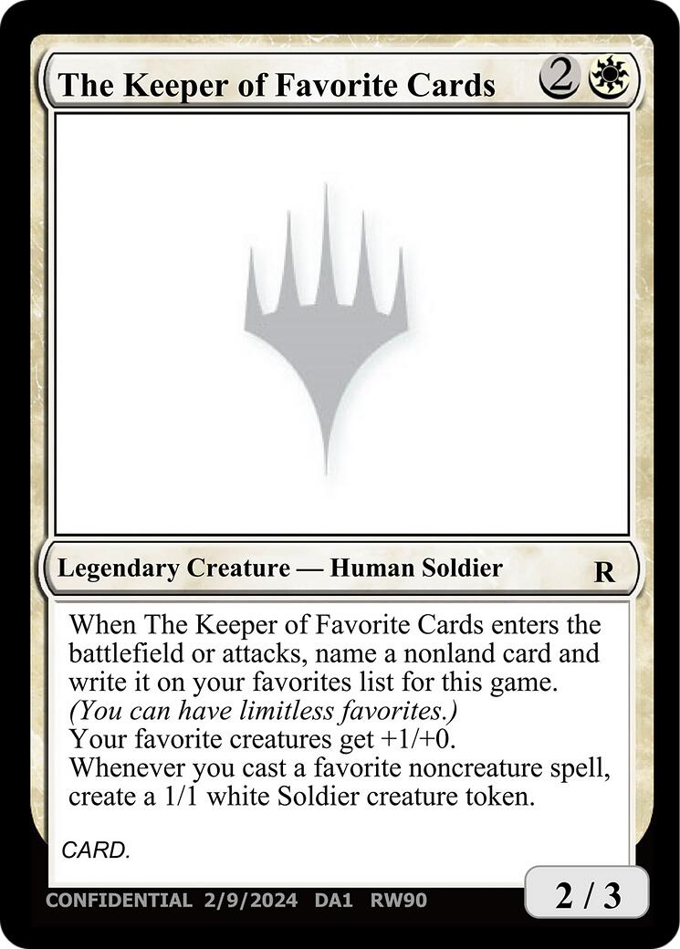 The Keeper of Favorite Cards (2/9/2024) [Unknown Event] | Cards and Coasters CA