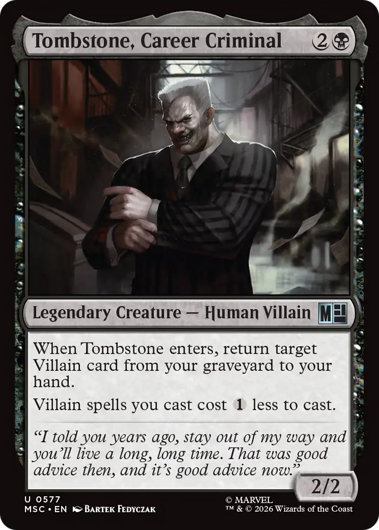 Tombstone, Career Criminal [Marvel Super Heroes Commander] | Cards and Coasters CA