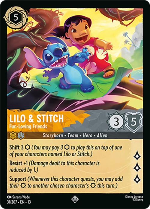 Lilo & Stitch - Fun-Loving Friends (31/204) [Attack of the Vine!] | Cards and Coasters CA