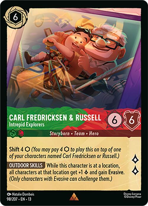 Carl Fredricksen & Russell - Intrepid Explorers (98/204) [Attack of the Vine!] | Cards and Coasters CA
