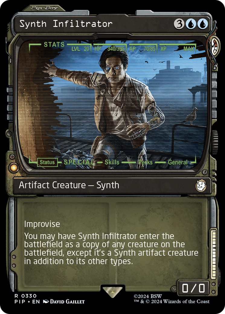 Synth Infiltrator (Showcase) [Fallout] | Cards and Coasters CA