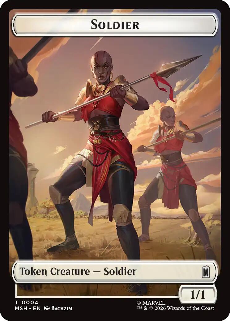Soldier // Copy Double-Sided Token [Marvel Super Heroes Commander Tokens] | Cards and Coasters CA