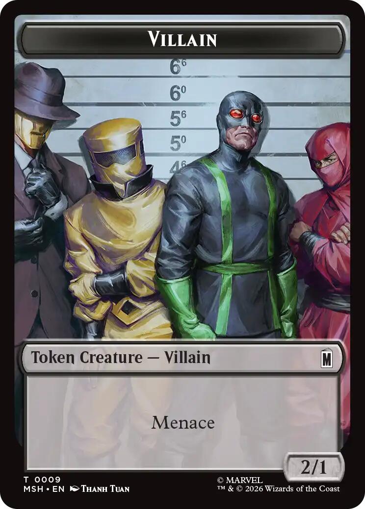 Villain // Soldier Double-Sided Token [Marvel Super Heroes Tokens] | Cards and Coasters CA