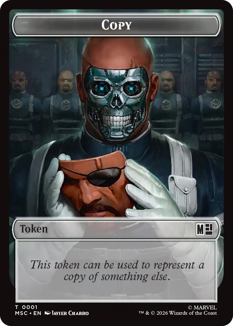 Copy // Rogue Double-Sided Token [Marvel Super Heroes Commander Tokens] | Cards and Coasters CA