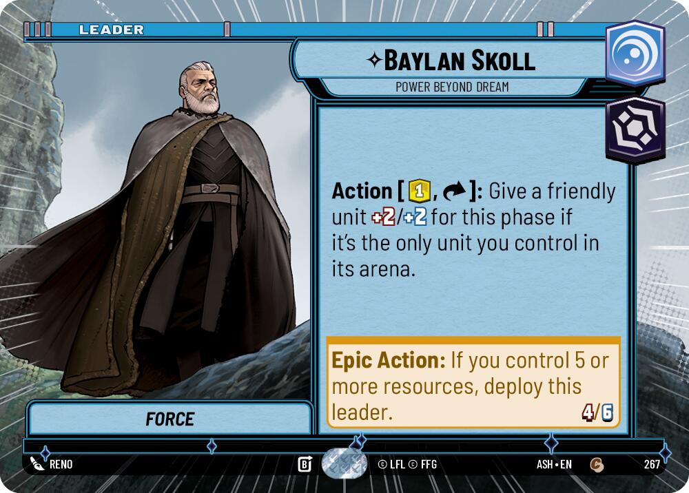 Baylan Skoll - Power Beyond Dream (267) (Hyperspace) (267) [Ashes of the Empire] | Cards and Coasters CA