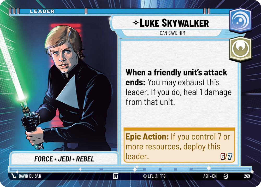 Luke Skywalker - I Can Save Him (269) (Hyperspace) (269) [Ashes of the Empire] | Cards and Coasters CA