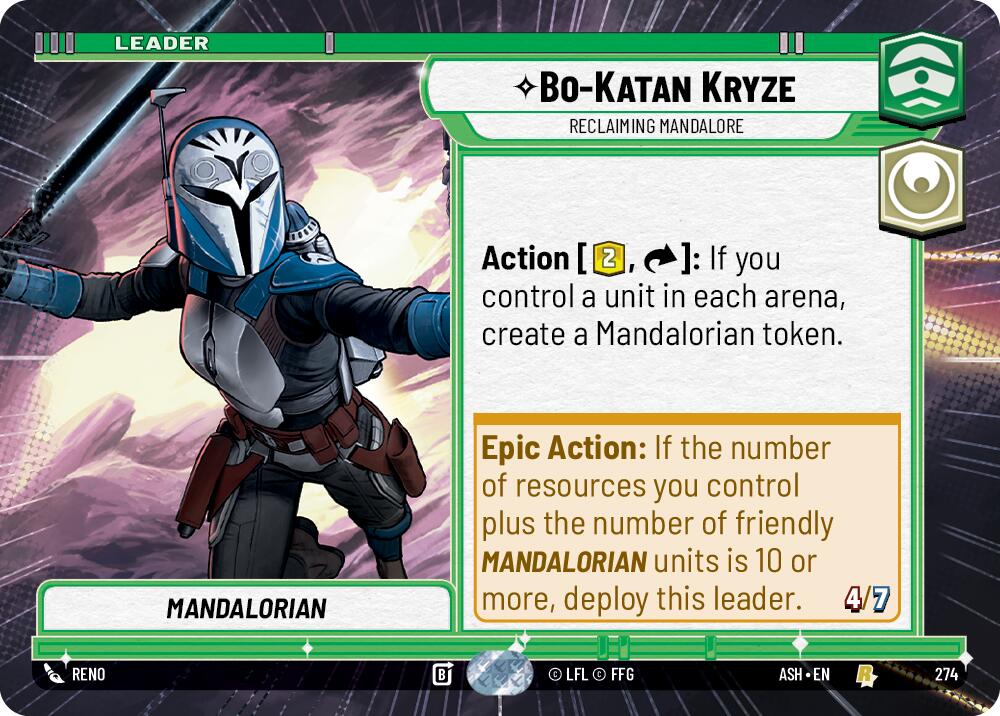 Bo-Katan Kryze - Reclaiming Mandalore (274) (Hyperspace) (274) [Ashes of the Empire] | Cards and Coasters CA