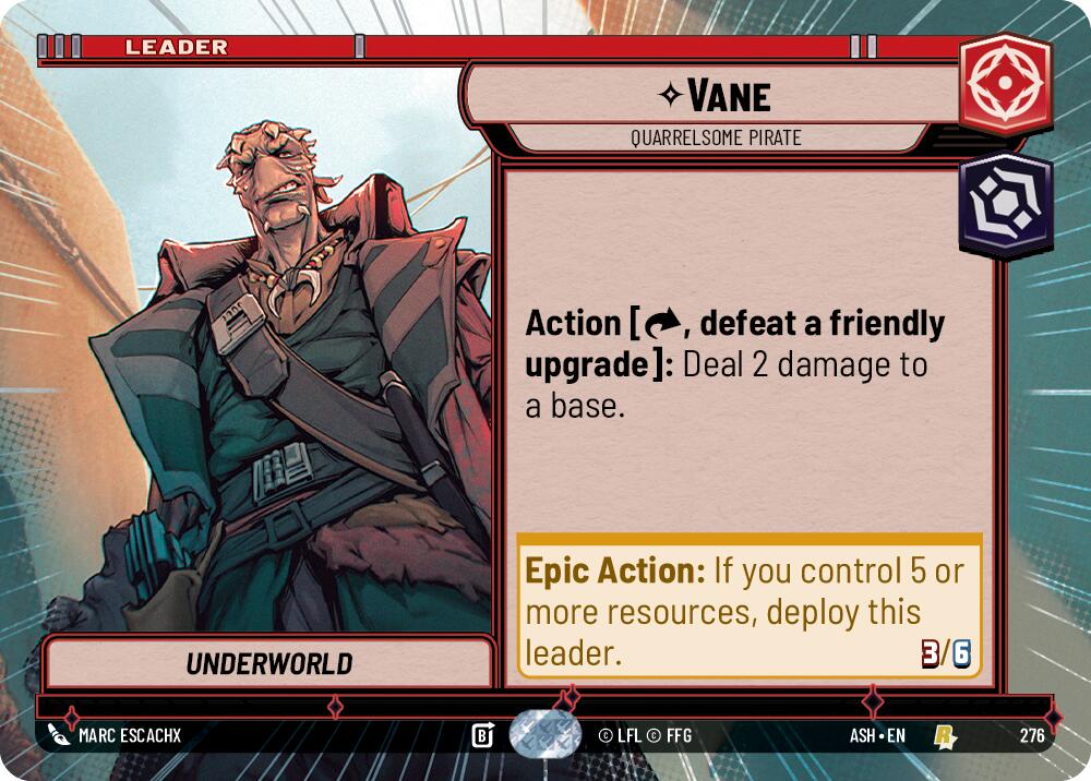 Vane - Quarrelsome Pirate (276) (Hyperspace) (276) [Ashes of the Empire] | Cards and Coasters CA