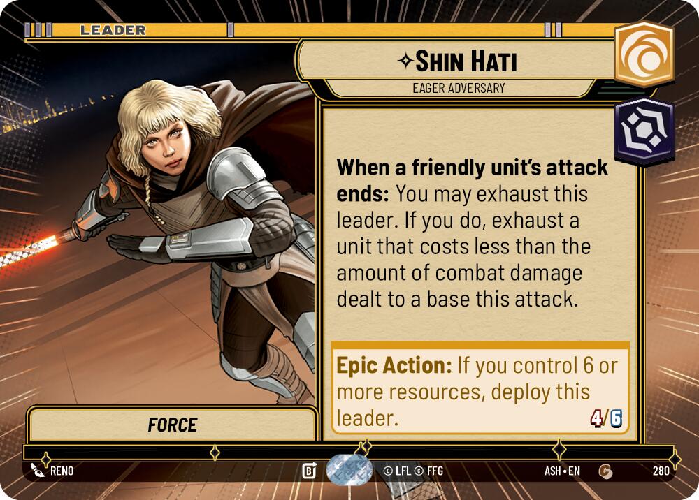 Shin Hati - Eager Adversary (280) (Hyperspace) (280) [Ashes of the Empire] | Cards and Coasters CA