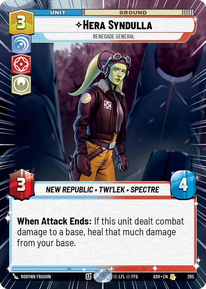 Hera Syndulla - Renegade General (295) (Hyperspace) (295) [Ashes of the Empire] | Cards and Coasters CA