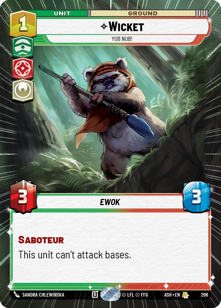 Wicket - Yub Nub! (298) (Hyperspace) (298) [Ashes of the Empire] | Cards and Coasters CA
