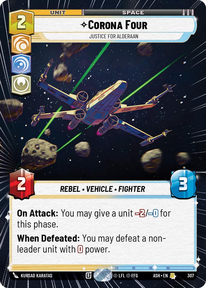 Corona Four - Justice for Alderaan (307) (Hyperspace) (307) [Ashes of the Empire] | Cards and Coasters CA