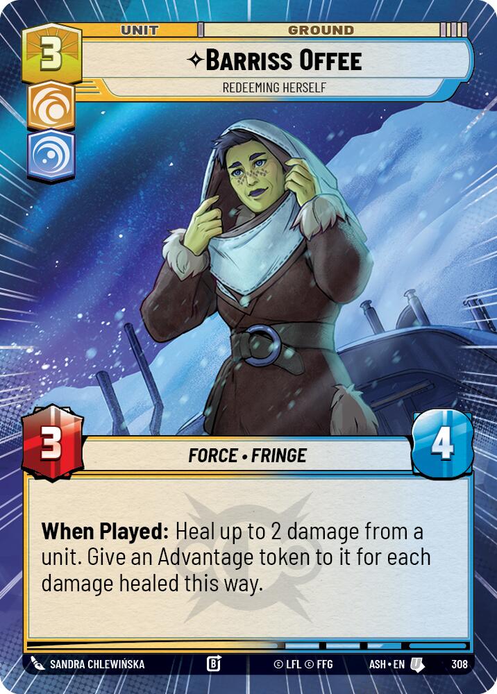 Barriss Offee - Redeeming Herself (308) (Hyperspace) (308) [Ashes of the Empire] | Cards and Coasters CA