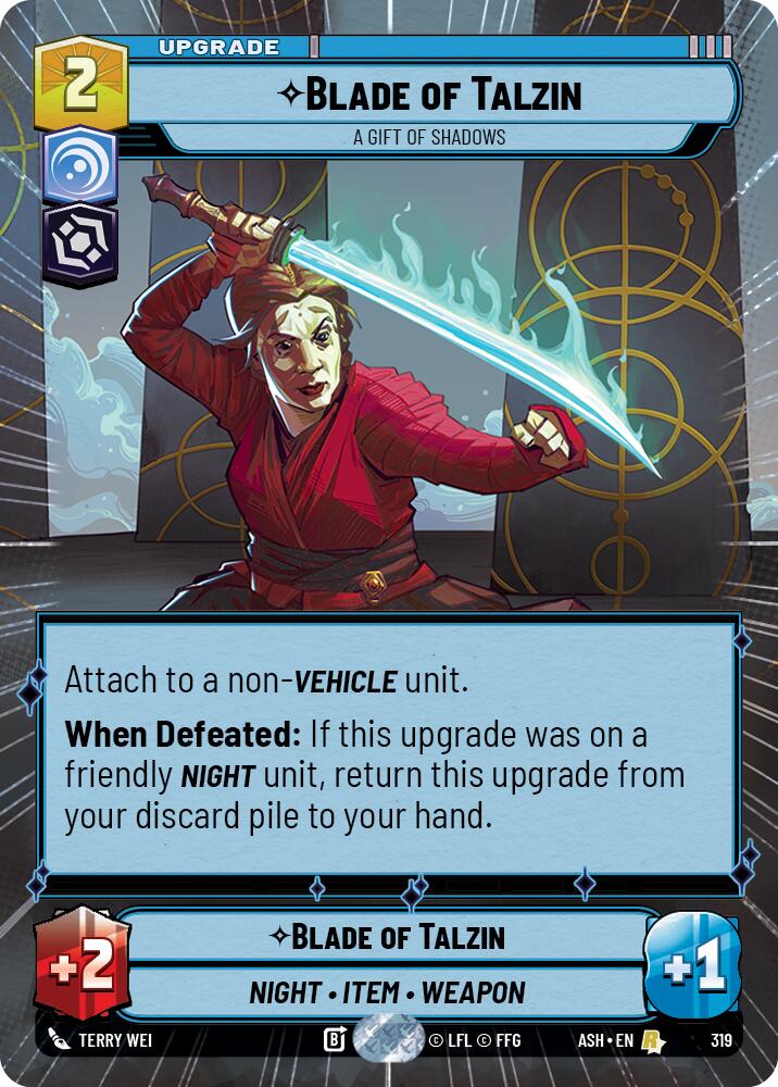 Blade of Talzin - A Gift of Shadows (319) (Hyperspace) (319) [Ashes of the Empire] | Cards and Coasters CA