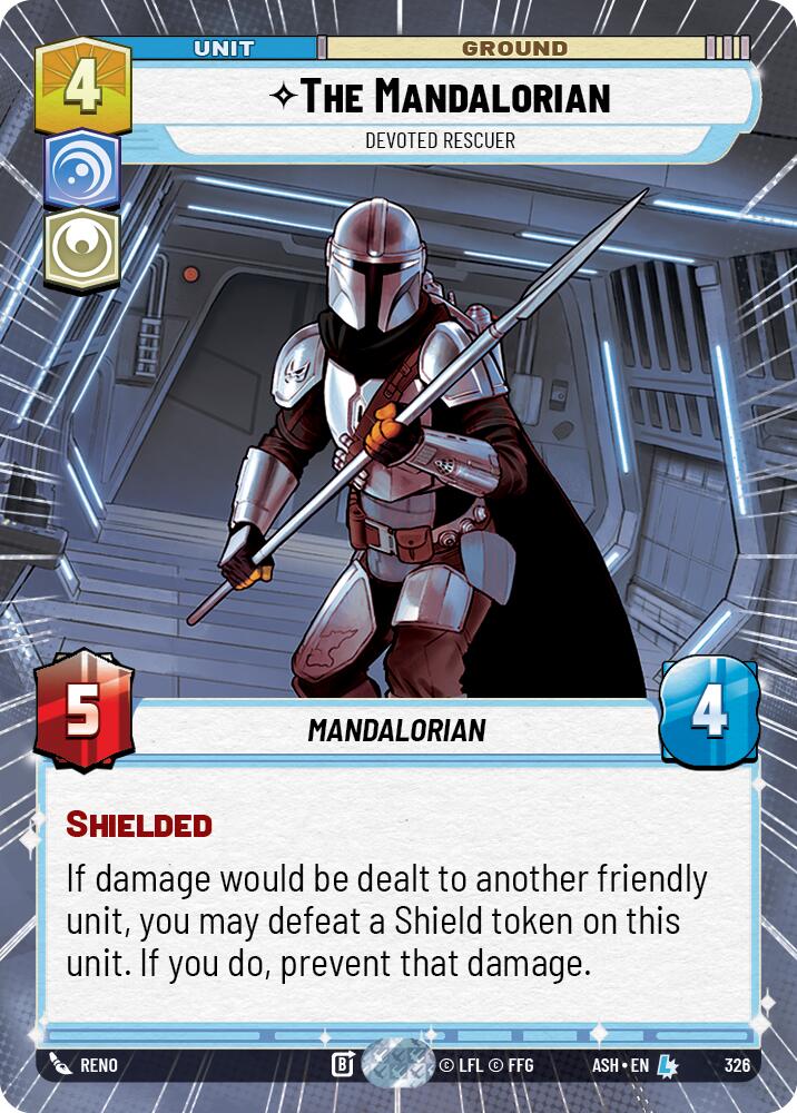 The Mandalorian - Devoted Rescuer (326) (Hyperspace) (326) [Ashes of the Empire] | Cards and Coasters CA