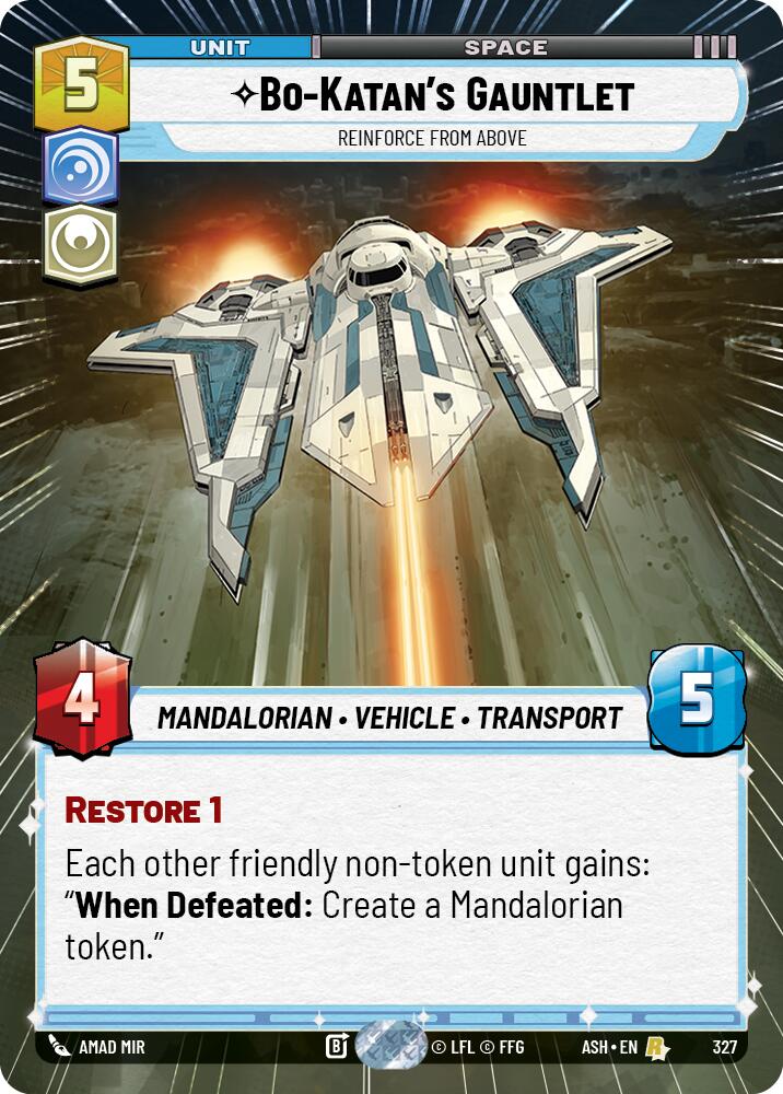 Bo-Katan's Gauntlet - Reinforce from Above (327) (Hyperspace) (327) [Ashes of the Empire] | Cards and Coasters CA