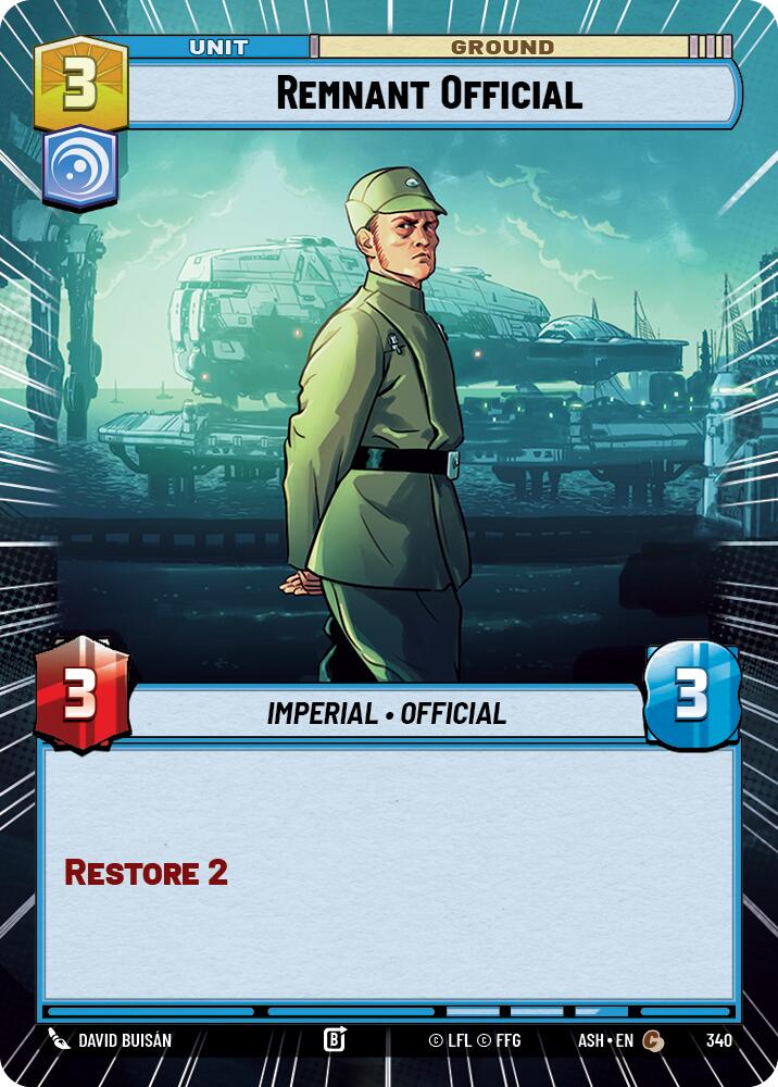 Remnant Official (340) (Hyperspace) (340) [Ashes of the Empire] | Cards and Coasters CA