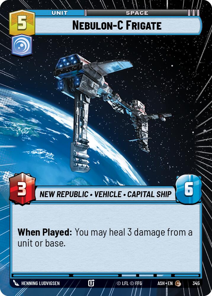 Nebulon-C Frigate (345) (Hyperspace) (345) [Ashes of the Empire] | Cards and Coasters CA
