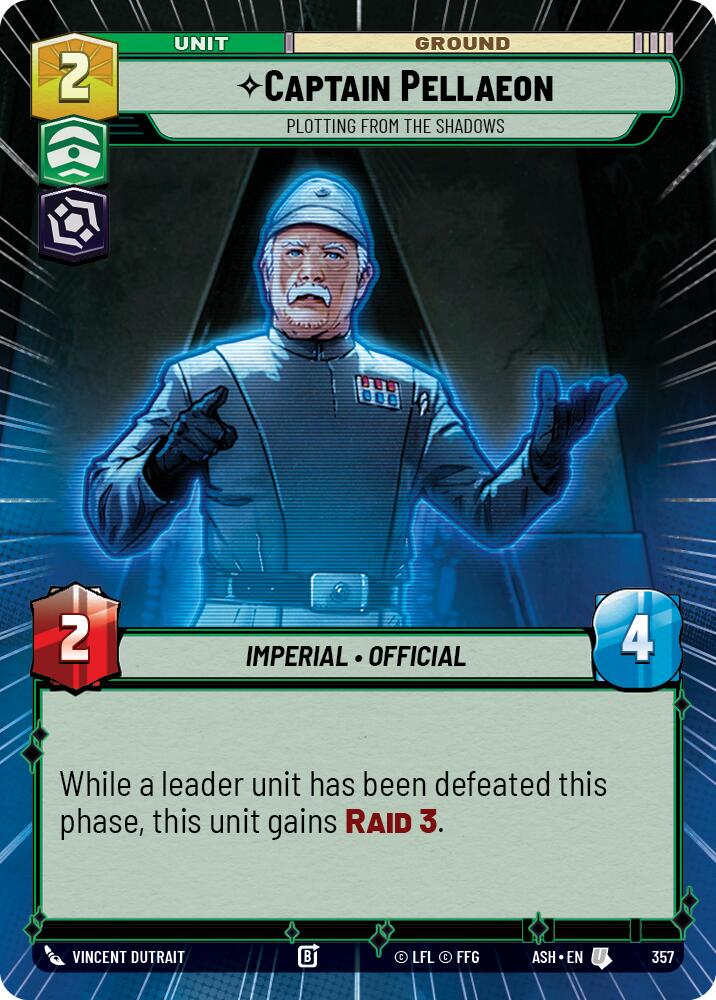 Captain Pellaeon - Plotting from the Shadows (357) (Hyperspace) (357) [Ashes of the Empire] | Cards and Coasters CA