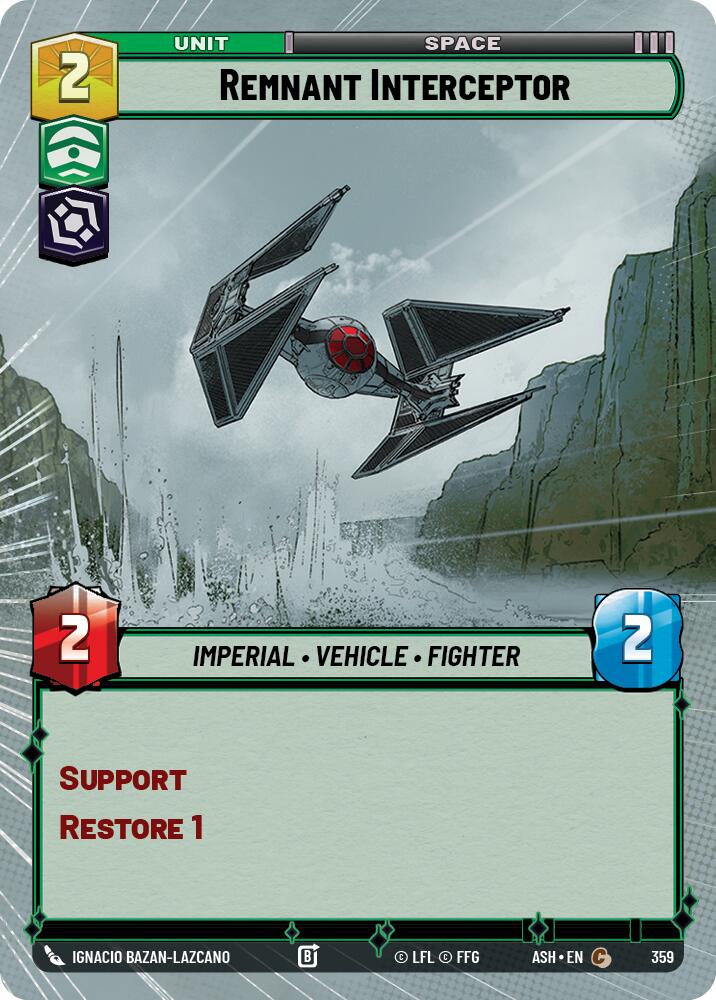 Remnant Interceptor (359) (Hyperspace) (359) [Ashes of the Empire] | Cards and Coasters CA