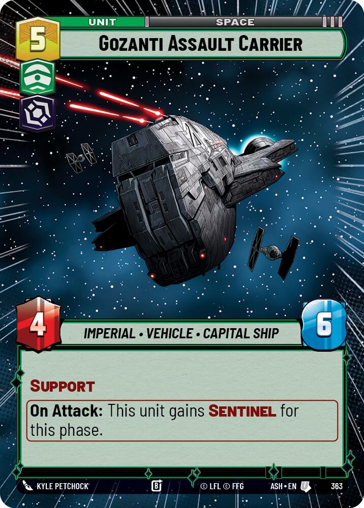 Gozanti Assault Carrier (363) (Hyperspace) (363) [Ashes of the Empire] | Cards and Coasters CA