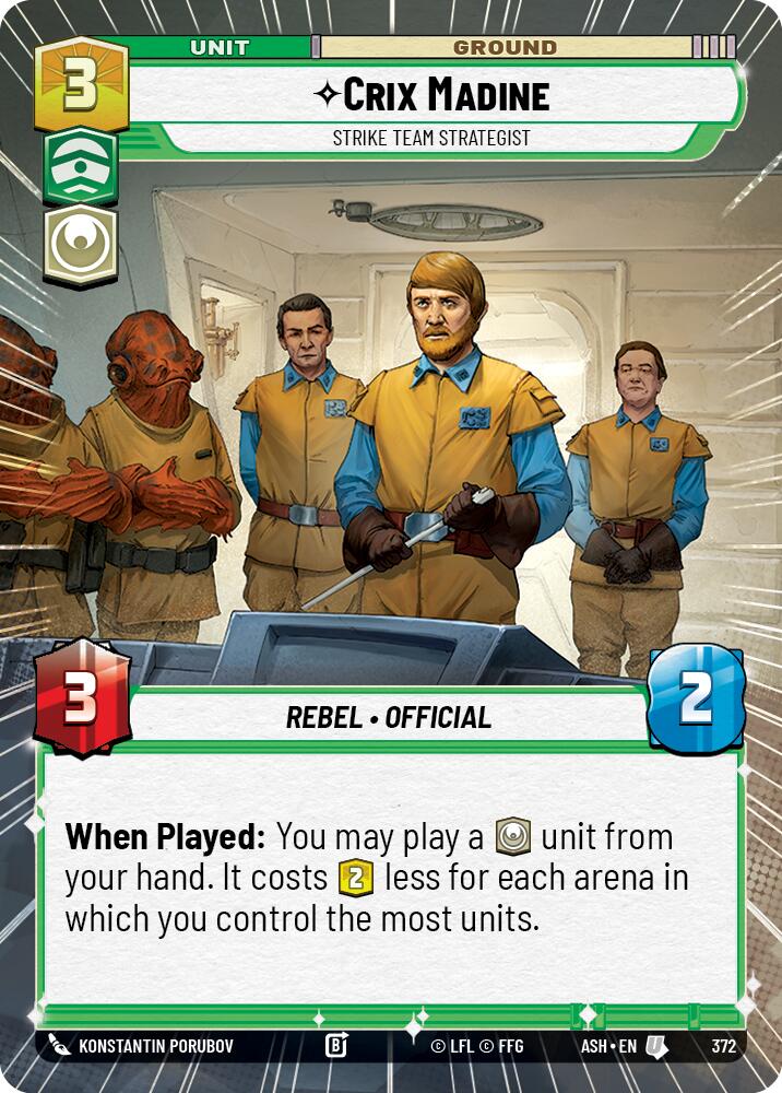 Crix Madine - Strike Team Strategist (372) (Hyperspace) (372) [Ashes of the Empire] | Cards and Coasters CA