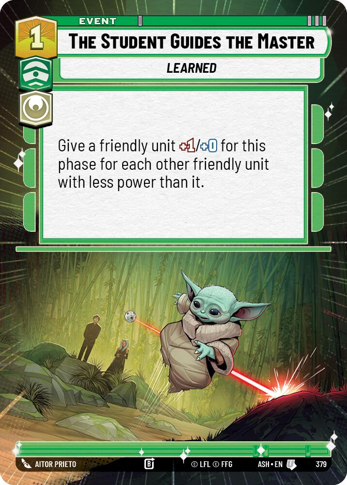 The Student Guides the Master (379) (Hyperspace) (379) [Ashes of the Empire] | Cards and Coasters CA