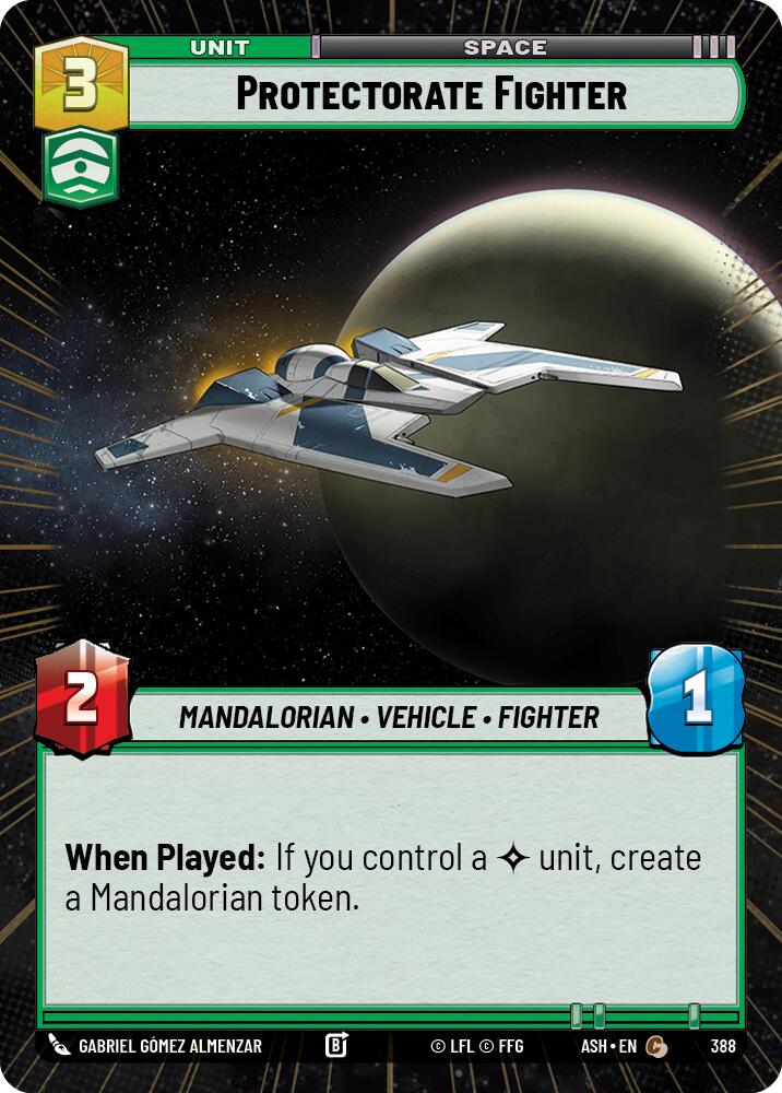 Protectorate Fighter (388) (Hyperspace) (388) [Ashes of the Empire] | Cards and Coasters CA