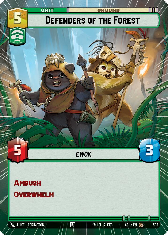 Defenders of the Forest (393) (Hyperspace) (393) [Ashes of the Empire] | Cards and Coasters CA