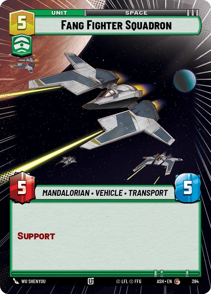 Fang Fighter Squadron (394) (Hyperspace) (394) [Ashes of the Empire] | Cards and Coasters CA