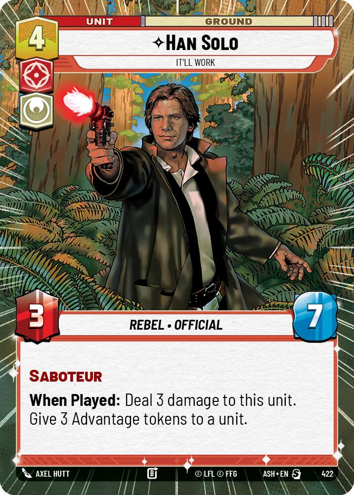 Han Solo - It'll Work (422) (Hyperspace) (422) [Ashes of the Empire] | Cards and Coasters CA