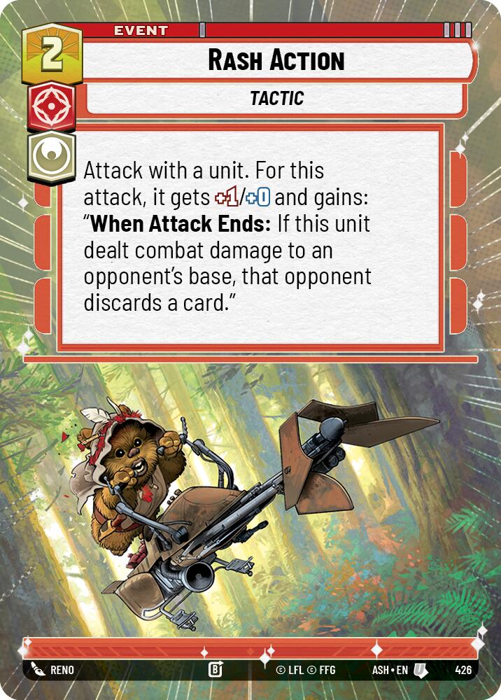 Rash Action (426) (Hyperspace) (426) [Ashes of the Empire] | Cards and Coasters CA