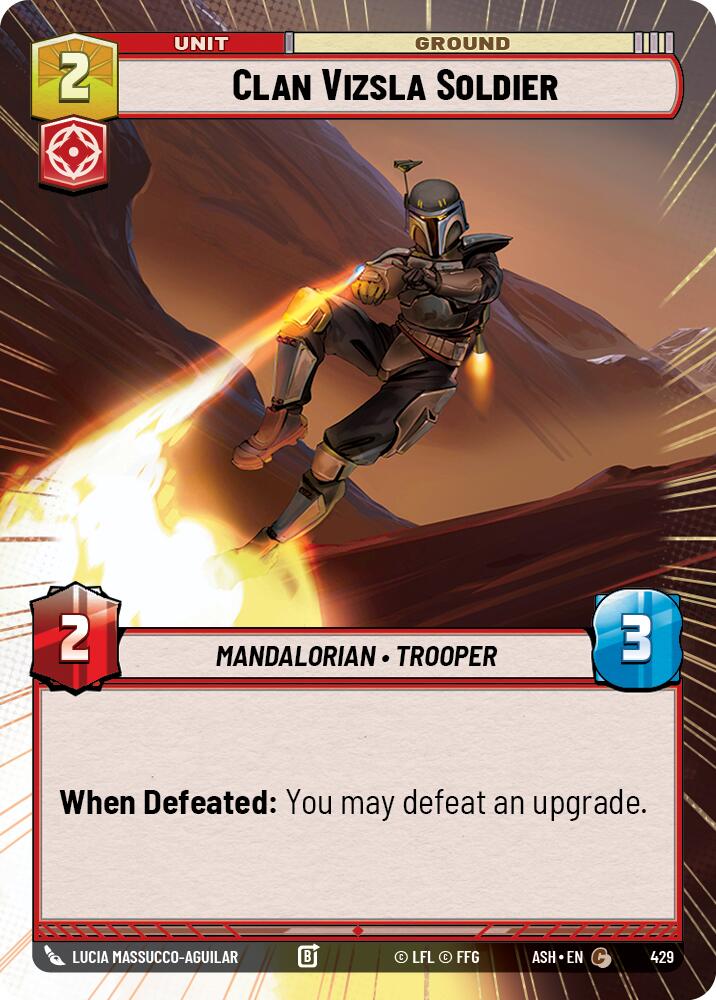 Clan Vizsla Soldier (429) (Hyperspace) (429) [Ashes of the Empire] | Cards and Coasters CA