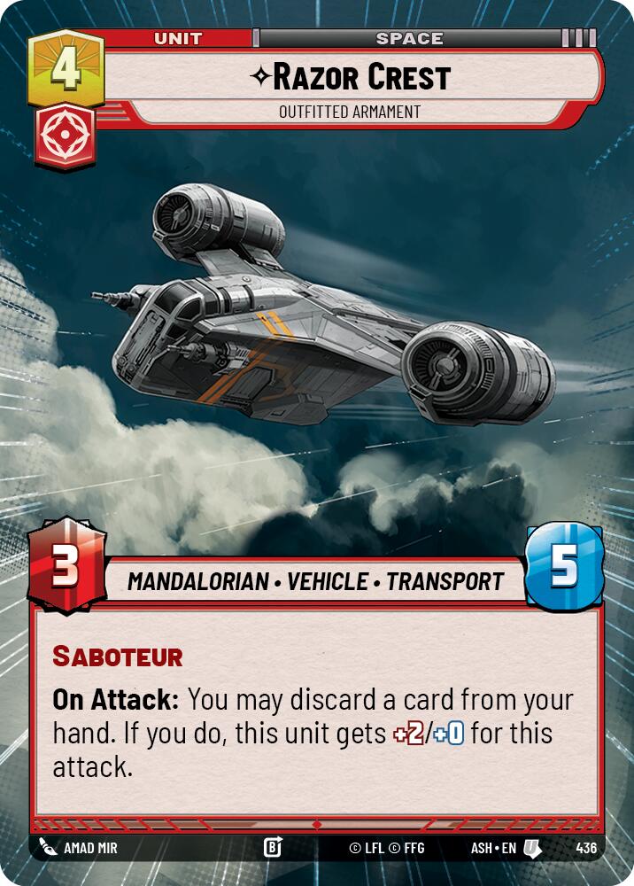 Razor Crest - Outfitted Armament (436) (Hyperspace) (436) [Ashes of the Empire] | Cards and Coasters CA