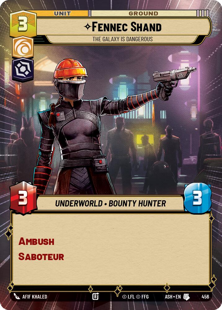 Fennec Shand - The Galaxy Is Dangerous (456) (Hyperspace) (456) [Ashes of the Empire] | Cards and Coasters CA