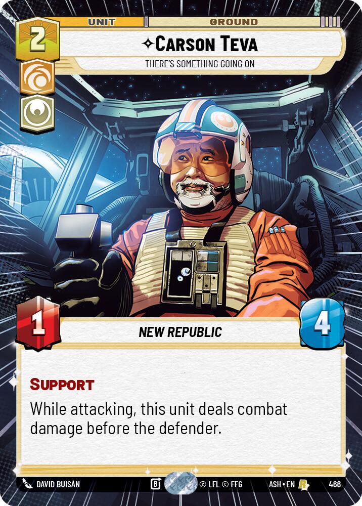 Carson Teva - There's Something Going On (466) (Hyperspace) (466) [Ashes of the Empire] | Cards and Coasters CA