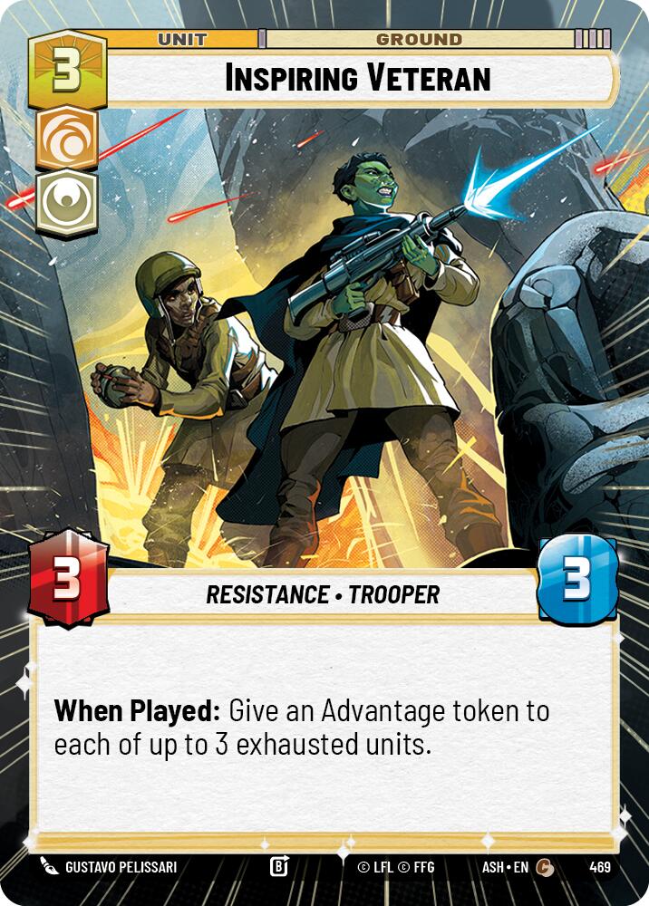 Inspiring Veteran (469) (Hyperspace) (469) [Ashes of the Empire] | Cards and Coasters CA