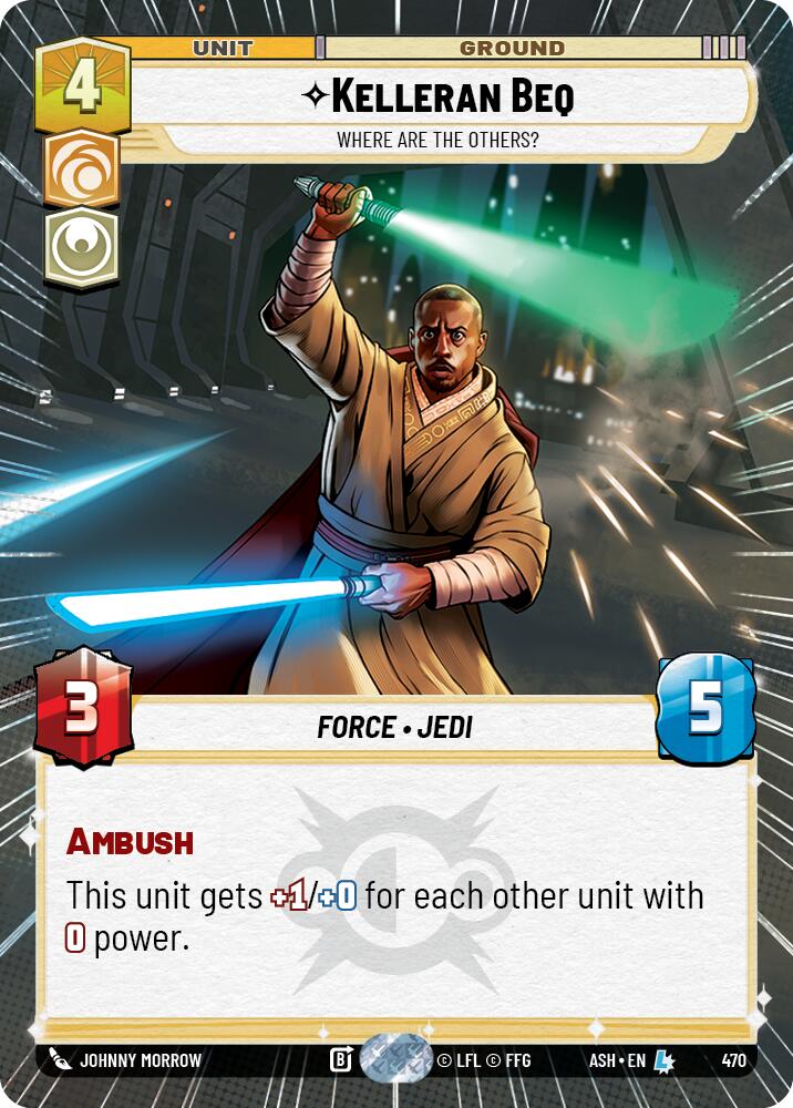 Kelleran Beq - Where are the Others? (470) (Hyperspace) (470) [Ashes of the Empire] | Cards and Coasters CA