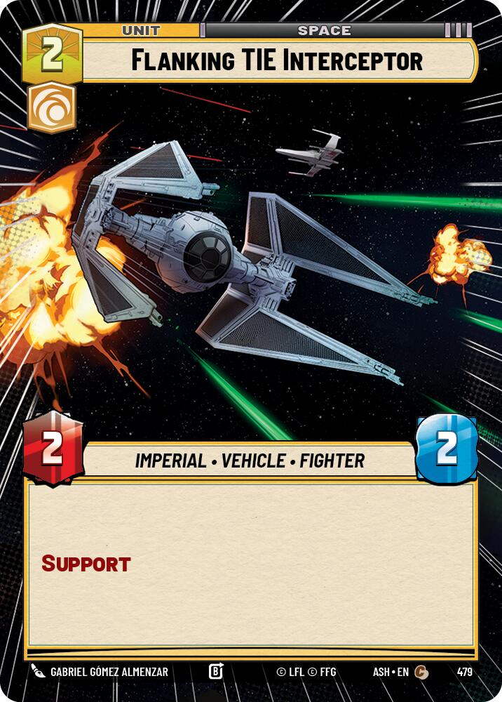 Flanking TIE Interceptor (479) (Hyperspace) (479) [Ashes of the Empire] | Cards and Coasters CA