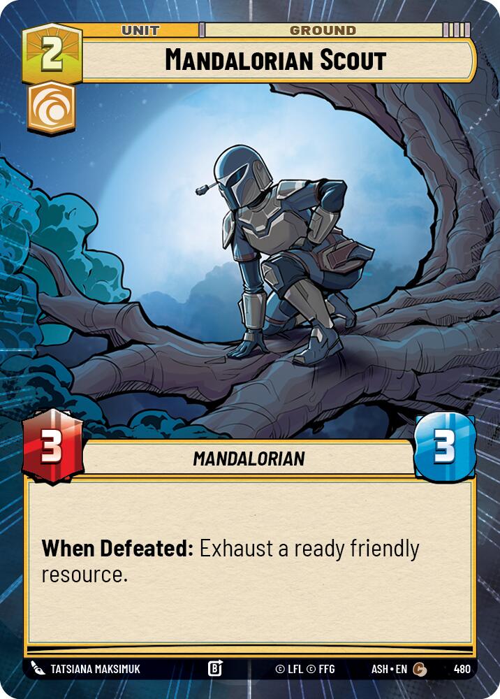 Mandalorian Scout (480) (Hyperspace) (480) [Ashes of the Empire] | Cards and Coasters CA