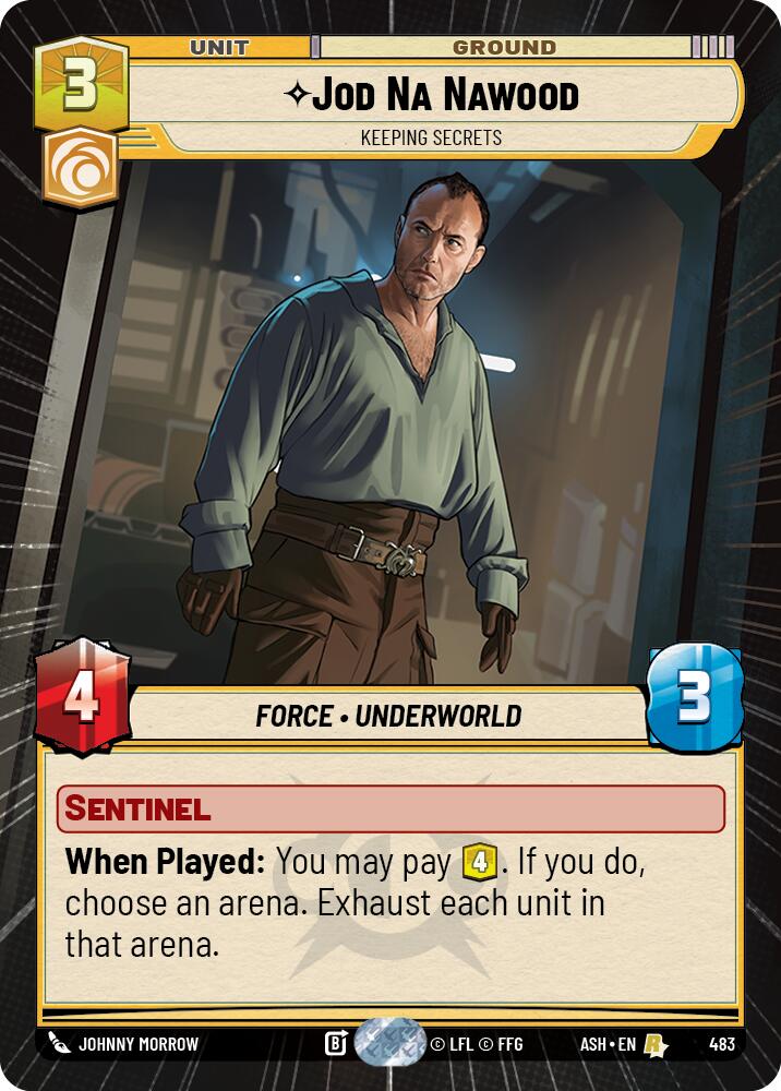 Jod Na Nawood - Keeping Secrets (483) (Hyperspace) (483) [Ashes of the Empire] | Cards and Coasters CA