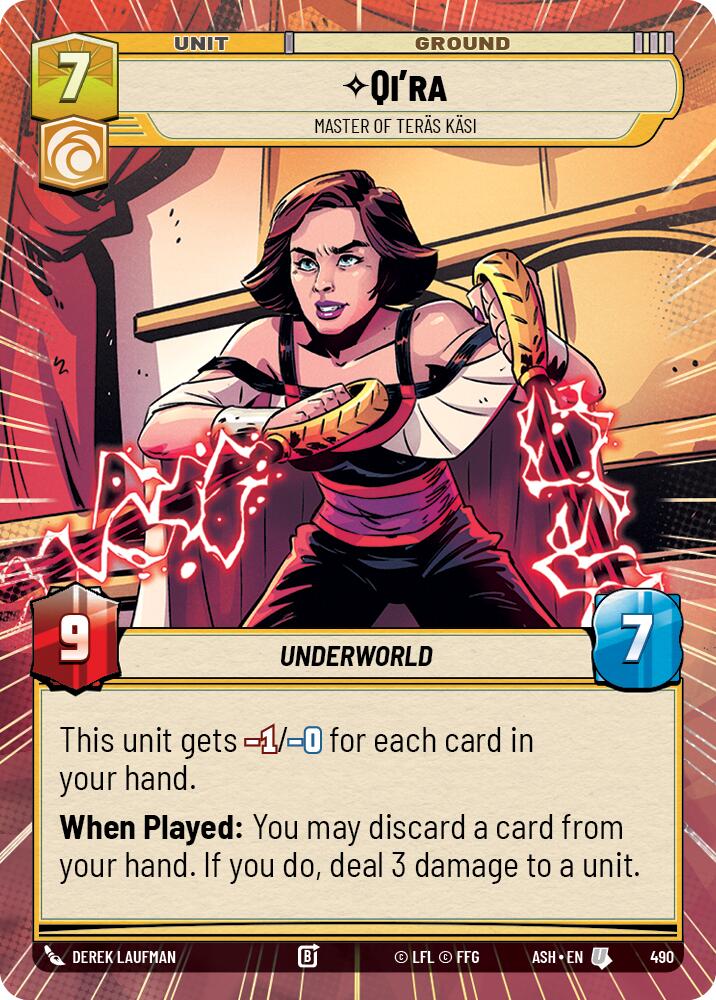 Qi'ra - Master of Teras Kasi (490) (Hyperspace) (490) [Ashes of the Empire] | Cards and Coasters CA