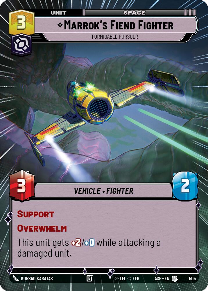 Marrok's Fiend Fighter - Formidable Pursuer (505) (Hyperspace) (505) [Ashes of the Empire] | Cards and Coasters CA